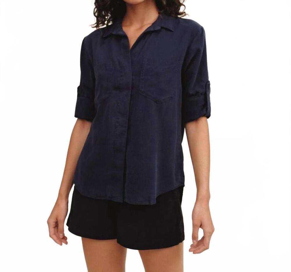 NEW BELLA DAHL split back button down shirt in endless sea